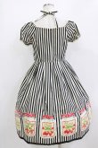 画像3: Emily Temple cute / ストライプ＆ジャム瓶ワンピース  クロ H-26-01-09-1003-ET-OP-KB-ZH (3)
