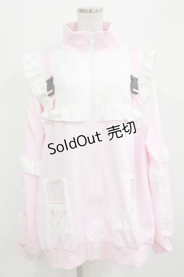 画像1: ACDC RAG / GAME OVERフリルジャケット  パステルピンク H-26-01-09-1027-PU-JA-KB-ZH (1)