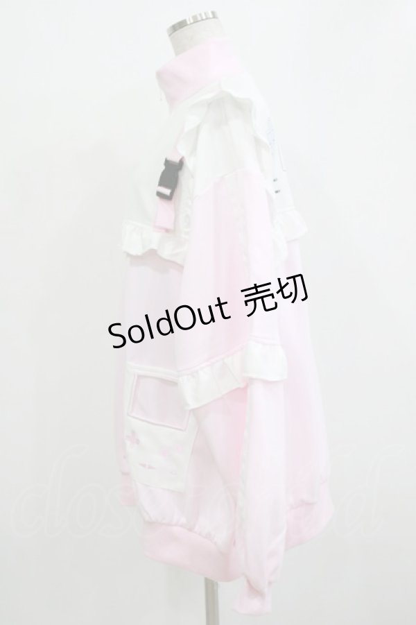 画像2: ACDC RAG / GAME OVERフリルジャケット  パステルピンク H-26-01-09-1027-PU-JA-KB-ZH (2)