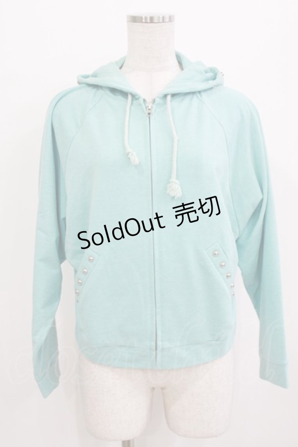 画像1: Candy Stripper / くま耳フードパーカー  サックス H-26-01-09-1029-PU-TO-KB-ZH (1)