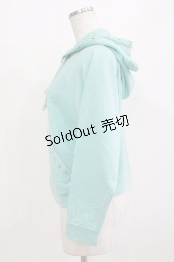 画像2: Candy Stripper / くま耳フードパーカー  サックス H-26-01-09-1029-PU-TO-KB-ZH (2)