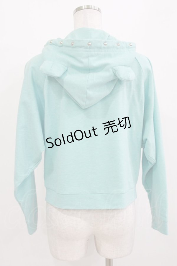 画像3: Candy Stripper / くま耳フードパーカー  サックス H-26-01-09-1029-PU-TO-KB-ZH (3)