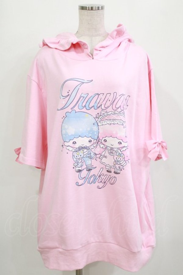 画像1: TRAVAS TOKYO / Little Twin Stars×Dolly Mixフリルパーカー  ピンク H-26-01-09-1030-PU-TO-KB-ZH (1)