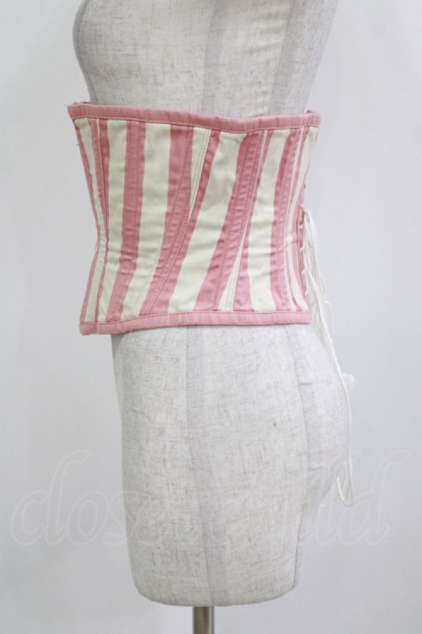 画像2: Dangerous nude / ストライプコルセット  ピンク H-26-01-09-1033-PU-TO-KB-ZH (2)