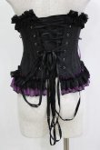 画像3: MR corset / レースアップフリルコルセット  ブラック×パープル H-26-01-09-1034-PU-ZA-KB-ZH (3)