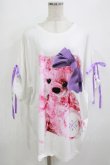 画像1: TRAVAS TOKYO / RIBBON BEAR BIG Tシャツ  白 H-26-01-09-1038-PU-TO-KB-ZH (1)