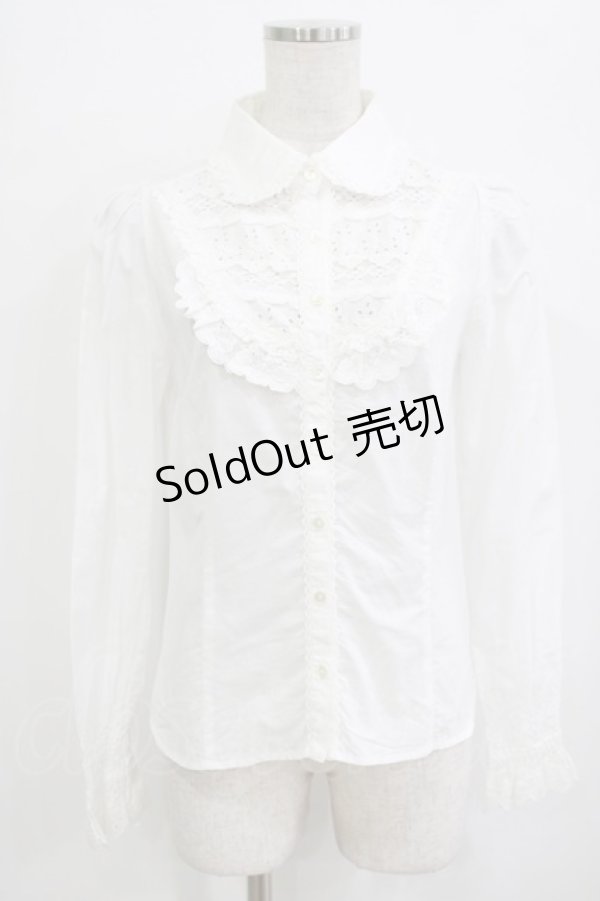 画像1: Emily Temple cute / ヨークレースブラウス  ホワイト H-26-01-09-1039-ET-BL-KB-ZH (1)