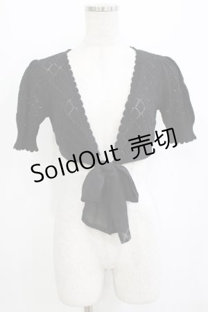 画像: Emily Temple cute / ダイヤ透かし編みボレロ  クロ H-26-01-09-1040-ET-TO-KB-ZH