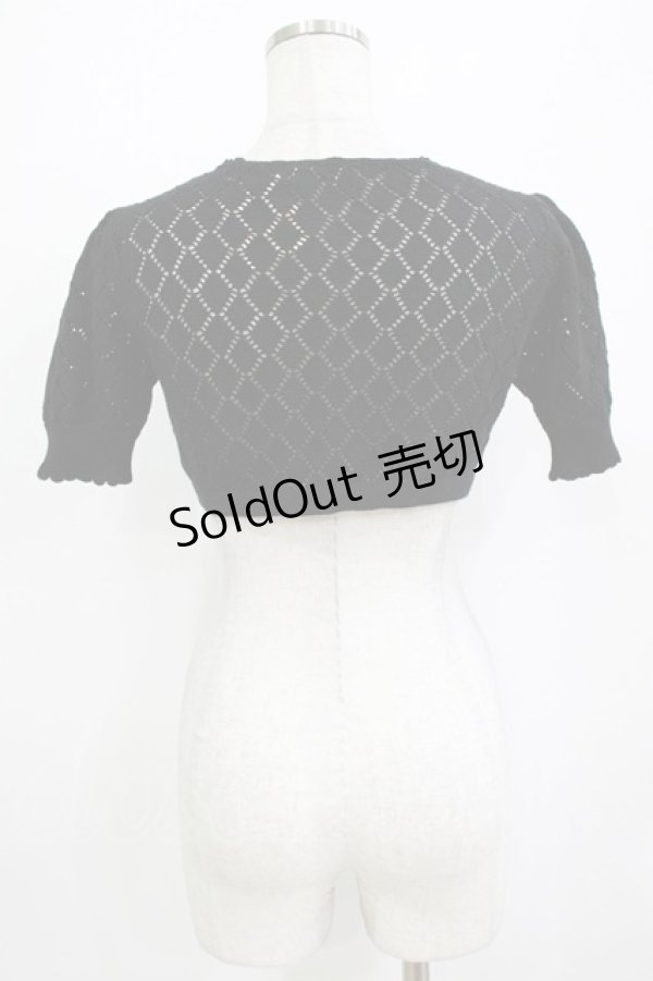 画像3: Emily Temple cute / ダイヤ透かし編みボレロ  クロ H-26-01-09-1040-ET-TO-KB-ZH (3)