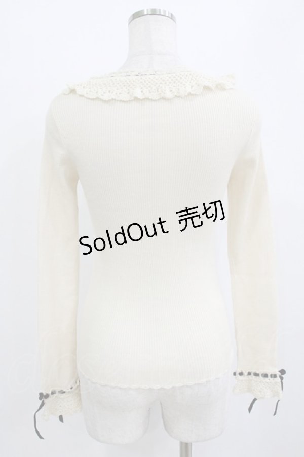 画像3: Emily Temple cute / はしごリボンリブニット  ベージュ H-26-01-09-1041-ET-TO-KB-ZH (3)