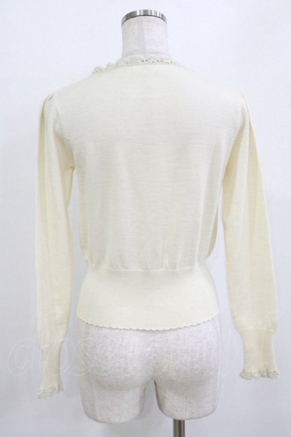 画像3: Emily Temple cute / リボン刺繍ニットカーディガン  オフシロ H-26-01-09-1042-ET-TO-KB-ZH (3)