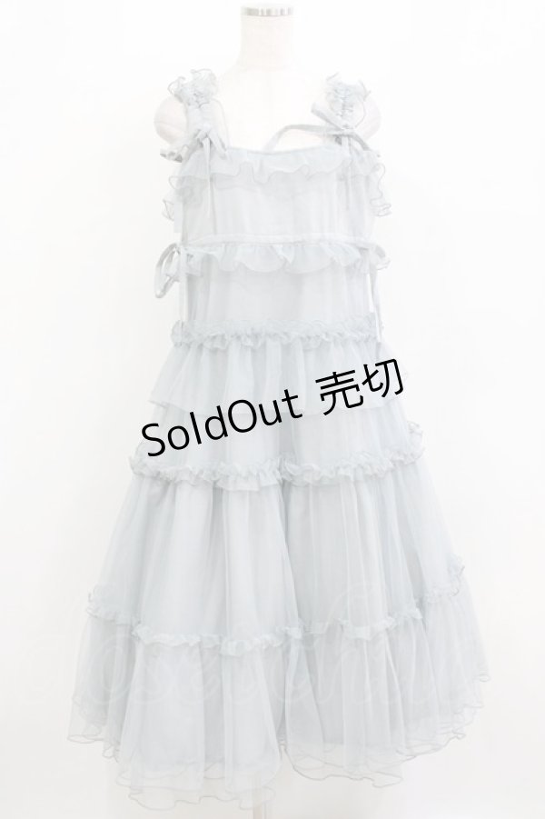 画像1: merry jenny / チュールドロストロングワンピース  ブルー H-26-01-09-1005-LO-OP-KB-ZH (1)