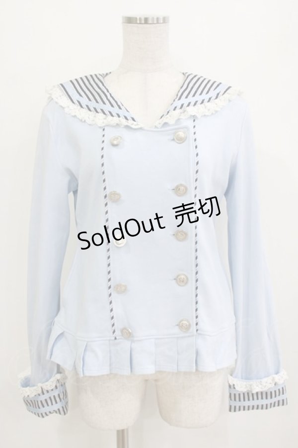 画像1: PUTUMAYO / シュガリーストライプセーラージャンパー  サックス H-26-01-09-1044-PT-JA-KB-ZH (1)