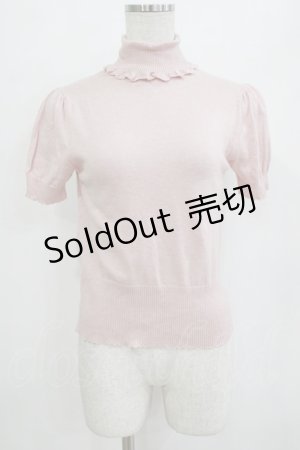 画像: Emily Temple cute / パフスリーブタートルニット  ピンク H-26-01-09-1045-ET-TO-KB-ZH