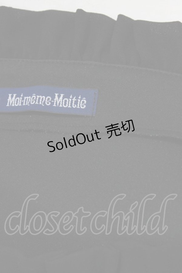 画像4: Moi-meme-Moitie / ジョーゼットギャザーカットソー  ブラック H-26-01-09-1047-MO-BL-KB-ZH (4)