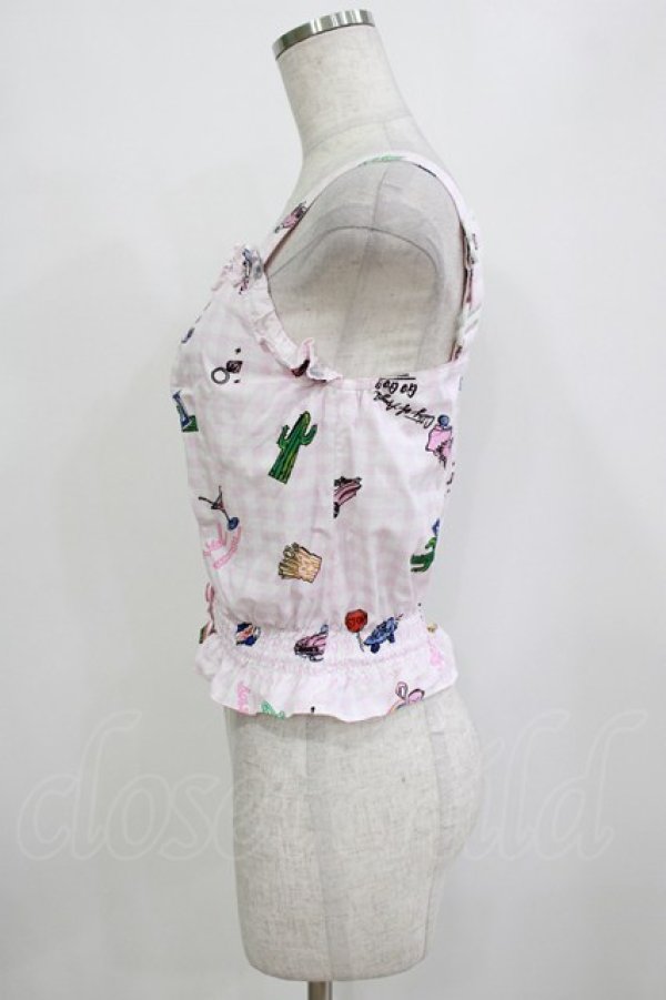 画像2: MILK / Holidayキャミソール  ピンク H-26-01-09-1049-ML-TO-KB-ZH (2)