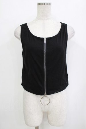 画像: KRY CLOTHING / リングZIPインナー  黒 H-26-01-09-1050-EL-TO-KB-ZH