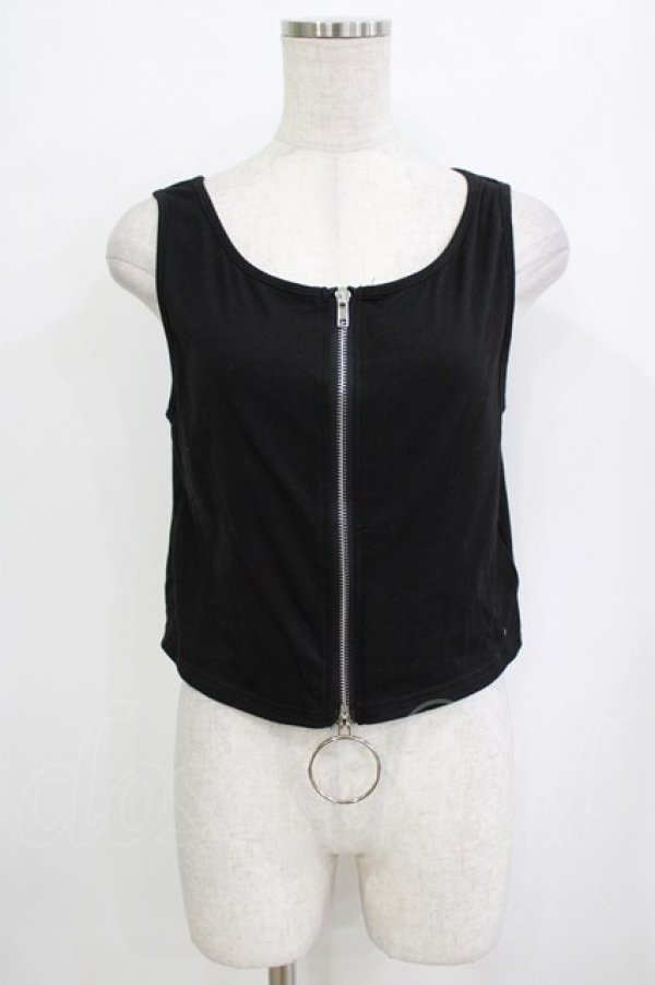 画像1: KRY CLOTHING / リングZIPインナー  黒 H-26-01-09-1050-EL-TO-KB-ZH (1)