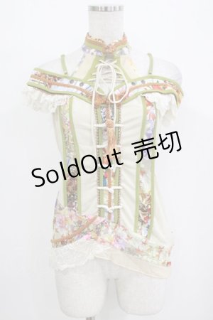 画像: Ozz oneste / 和チャイナホルターキャミ  生成 H-26-01-09-1051-OO-TO-KB-ZH