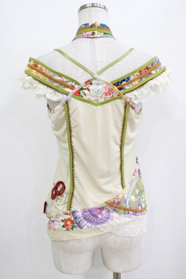 画像3: Ozz oneste / 和チャイナホルターキャミ  生成 H-26-01-09-1051-OO-TO-KB-ZH (3)