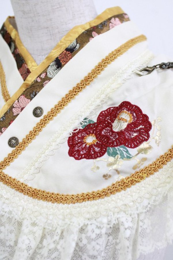 画像3: Ozz oneste / 着物付け襟  華椿/生成 H-26-01-09-1054-OO-ZA-KB-ZH (3)