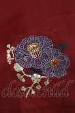画像4: Ozz oneste / 椿刺繍スカート  エンジ H-26-01-09-1006-OO-SK-KB-ZH (4)