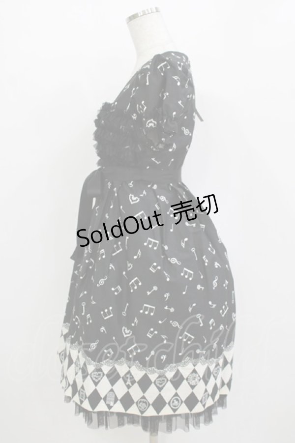 画像2: PEACE NOW / チュールフリルプリントワンピース  ブラック H-26-01-09-1009-PU-OP-KB-ZH (2)