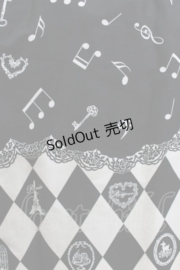 画像4: PEACE NOW / チュールフリルプリントワンピース  ブラック H-26-01-09-1009-PU-OP-KB-ZH (4)