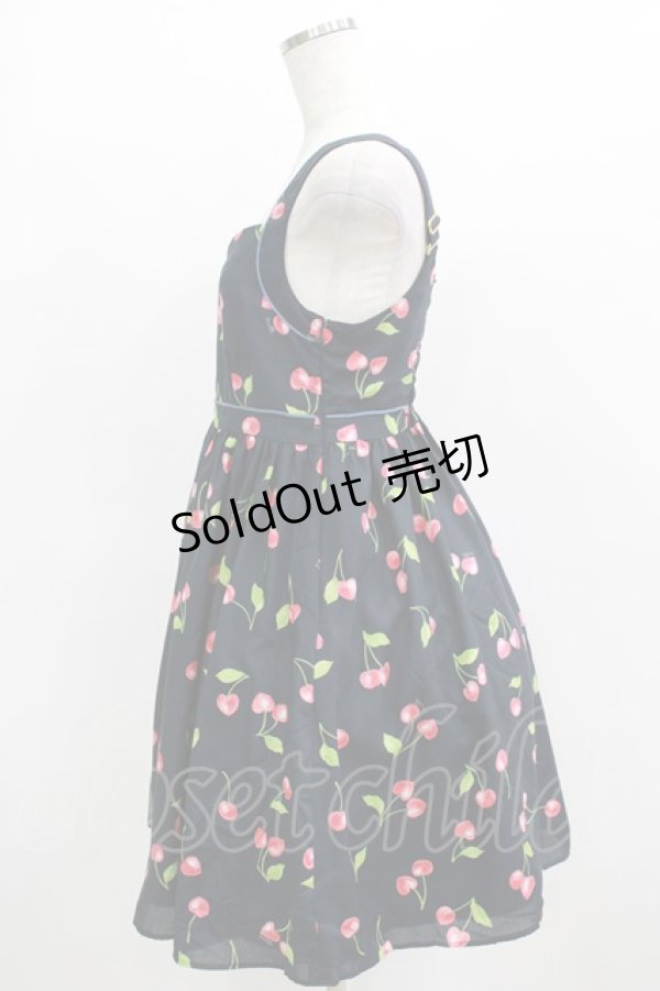 画像2: MILK / ハートチェリーベビードール  ネイビー×レッド H-26-01-09-1010-ML-OP-KB-ZH (2)