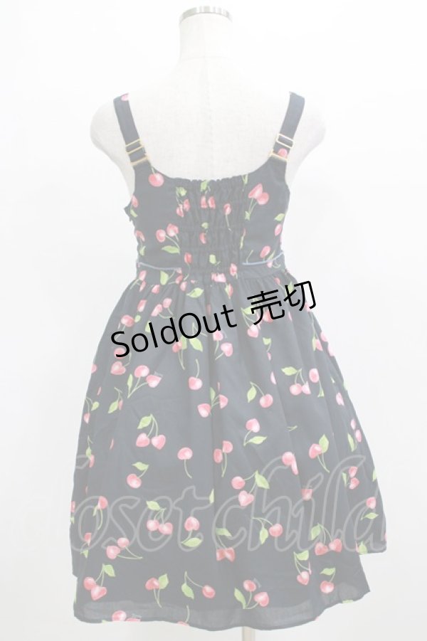 画像3: MILK / ハートチェリーベビードール  ネイビー×レッド H-26-01-09-1010-ML-OP-KB-ZH (3)