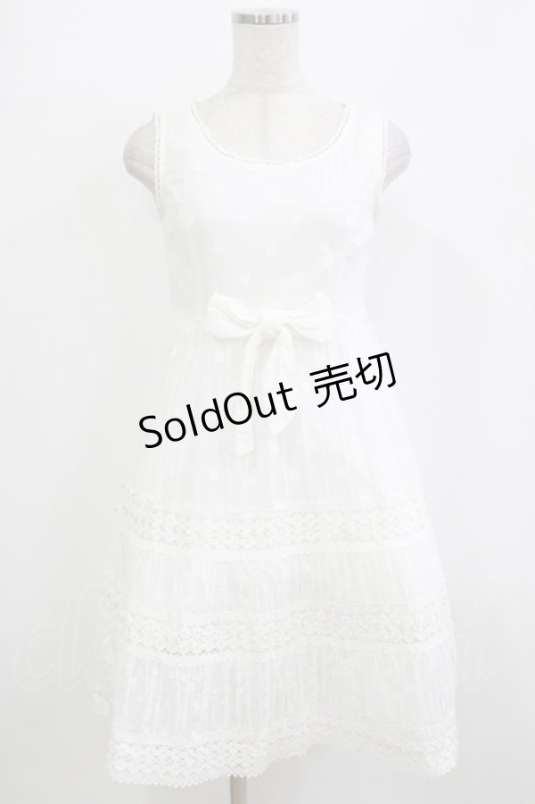 画像1: Emily Temple cute / ドビードットサンドレス  シロ H-26-01-09-1013-ET-OP-KB-ZH (1)
