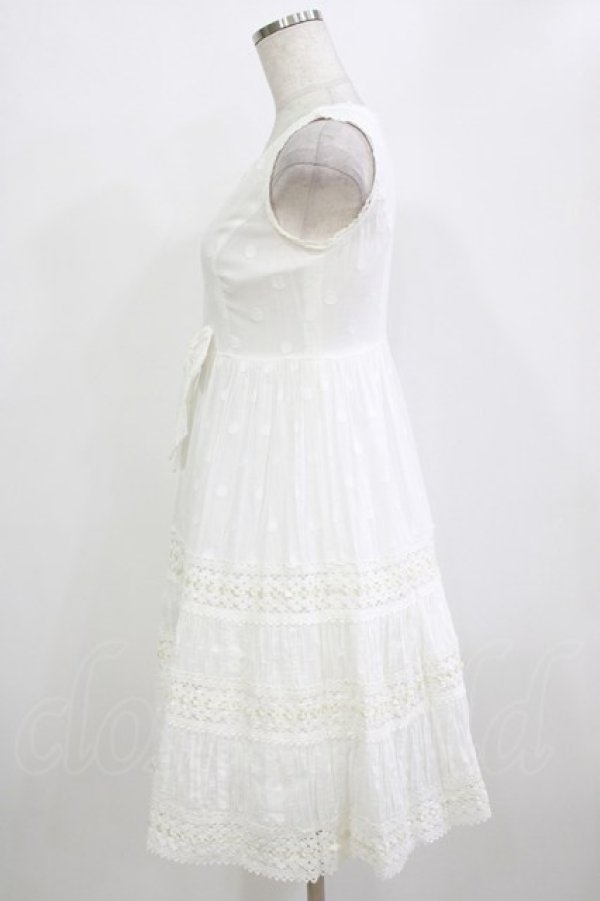 画像2: Emily Temple cute / ドビードットサンドレス  シロ H-26-01-09-1013-ET-OP-KB-ZH (2)