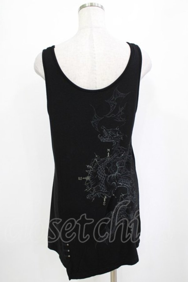 画像3: Ozz Croce / リブ切替ロングタンク  ブラック H-26-01-09-1016-OO-TO-KB-ZH (3)