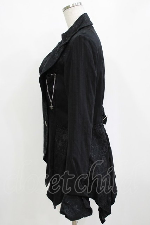 画像2: h.naoto Blood / プリント切替ジャケット  ブラック H-26-01-09-1021-HN-JA-KB-ZH (2)