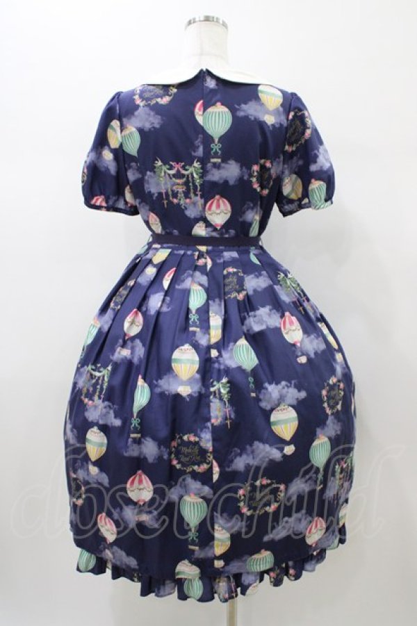 画像2: Melody BasKet / Sky Balloonラウンドカラーワンピース M ナイトネイビー H-26-01-10-029-LO-OP-KB-ZH (2)
