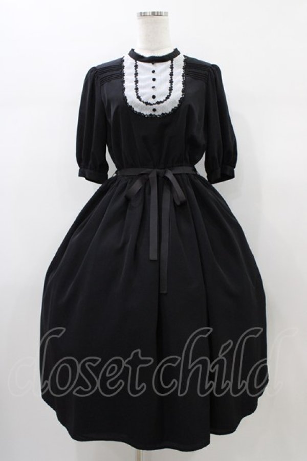 画像1: Melody BasKet / ラウンドヨークワンピース M ブラック H-26-01-10-030-LO-OP-KB-ZH (1)