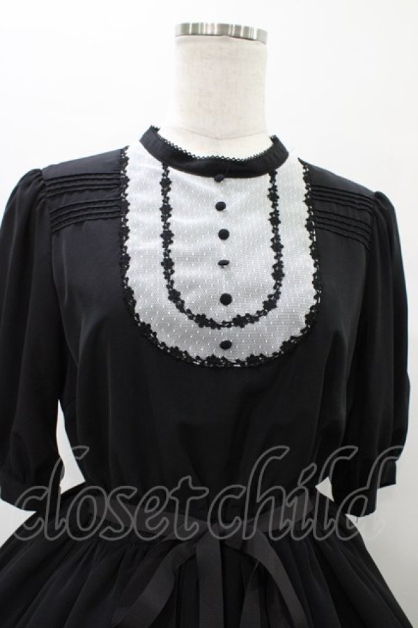 画像4: Melody BasKet / ラウンドヨークワンピース M ブラック H-26-01-10-030-LO-OP-KB-ZH (4)