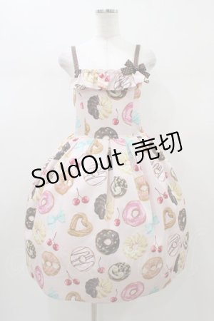 画像: Emily Temple cute / manyドーナツキャミソールワンピース  ピンク H-26-01-10-033-ET-OP-KB-ZH