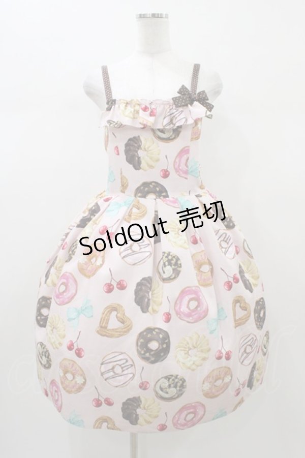 画像1: Emily Temple cute / manyドーナツキャミソールワンピース  ピンク H-26-01-10-033-ET-OP-KB-ZH (1)