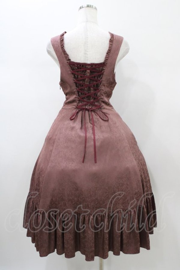 画像2: Sheglit / "Crocus"ジャガードジャンパースカート  アンティークローズ H-26-01-10-034-EL-OP-KB-ZH (2)