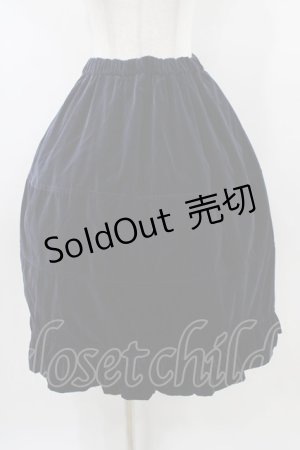 画像: Jane Marple / Cotton rayon velvet lantern skirt  ネイビー H-26-01-10-037-JM-SK-KB-ZH