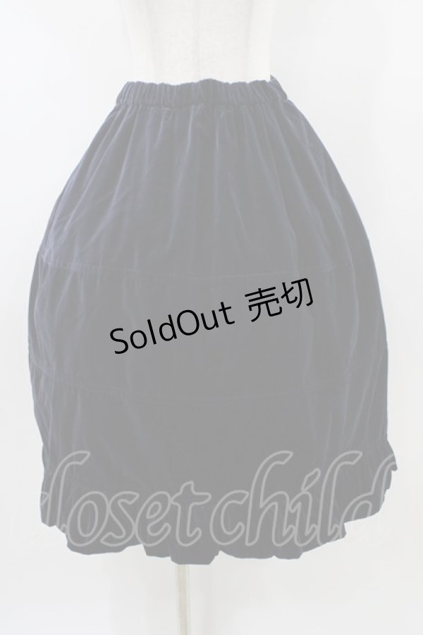 画像1: Jane Marple / Cotton rayon velvet lantern skirt  ネイビー H-26-01-10-037-JM-SK-KB-ZH (1)