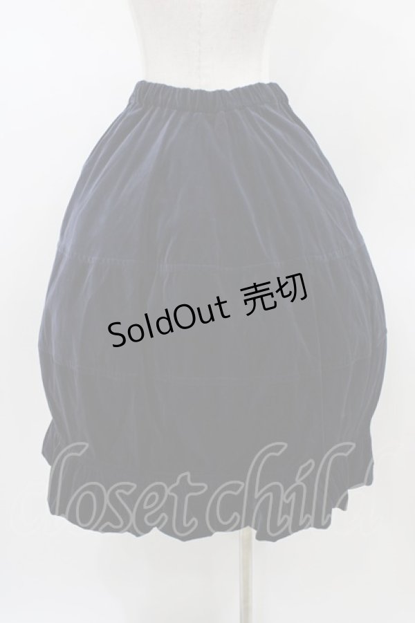 画像2: Jane Marple / Cotton rayon velvet lantern skirt  ネイビー H-26-01-10-037-JM-SK-KB-ZH (2)