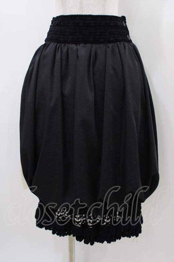 画像1: alice auaa / 裾レースバルーンスカート 3（約9号） ブラック H-26-01-10-038-AA-SK-KB-ZH (1)
