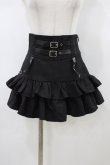 画像1: Amilige / コルセット風フリルスカート  ブラック H-26-01-10-041-PU-SK-KB-ZH (1)