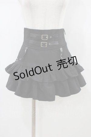 画像: Amilige / コルセット風フリルスカート  ブラック H-26-01-10-041-PU-SK-KB-ZH