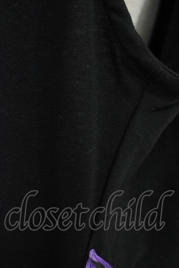 画像3: SEX POT ReVeNGe / フード付カットソージレ  ブラック H-26-01-10-044-SP-TO-KB-ZH (3)