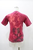 画像2: DARK RED  RUM / ダメージプリントTシャツ  赤 H-26-01-10-045-HN-TO-KB-ZH (2)