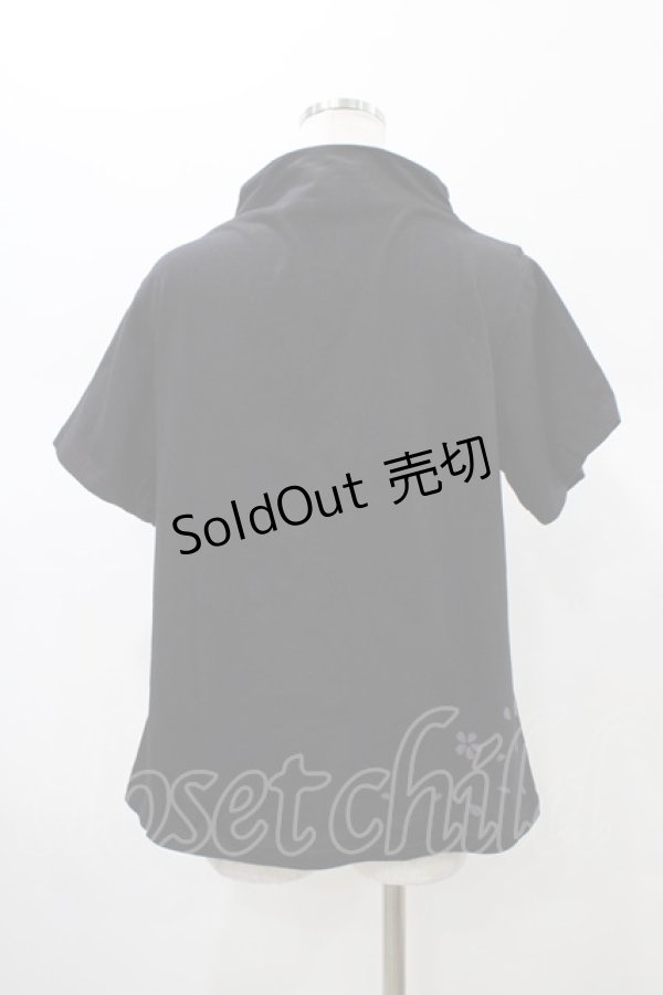 画像2: gouk / 和柄切替カットソー  黒×紫系 H-26-01-10-048-GO-TO-KB-ZH (2)