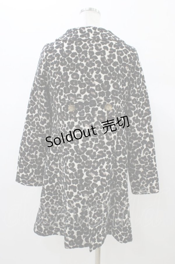 画像2: Emily Temple cute / レオパードジャガードコート Free 黒 H-26-01-10-049-ET-CO-KB-ZH (2)